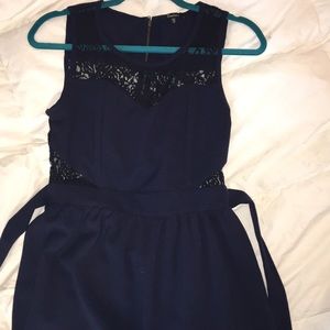 Size M, Monteau Navy Blue and Black Lace Dress